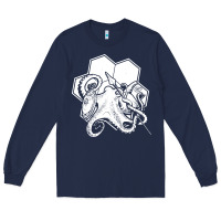 Navy the fantasy trip  octopus Long Sleeve Tee - linhVisuals