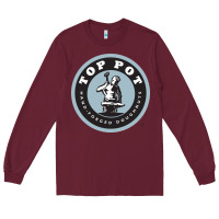 Burgundy top pot doughnuts Long Sleeve Tee - linhVisuals