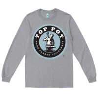 Heather Grey top pot doughnuts Long Sleeve Tee - linhVisuals