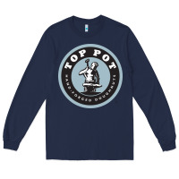 Navy top pot doughnuts Long Sleeve Tee - linhVisuals