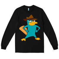 Black phineas and ferb, agent p, perry the platypus Long Sleeve Tee - linhVisuals