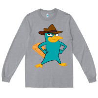 Heather Grey phineas and ferb, agent p, perry the platypus Long Sleeve Tee - linhVisuals