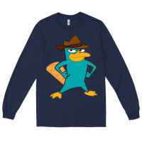 Navy phineas and ferb, agent p, perry the platypus Long Sleeve Tee - linhVisuals