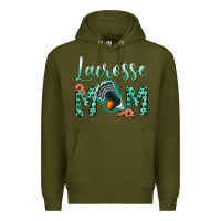 Army Green lacrose mom Premium Hoodie - Jasminsmagicworld