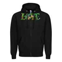 Black love with shamrock Zipper Hoodie - RanaPortraitStore