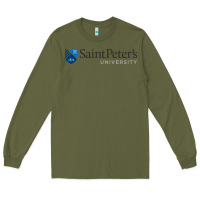 Army Green The saint peter's university Long Sleeve Tee - linhVisuals