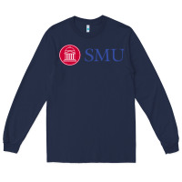 Navy The southern methodist university Long Sleeve Tee - linhVisuals