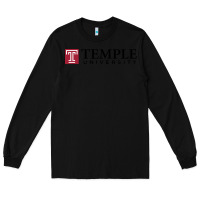 Black The temple university Long Sleeve Tee - linhVisuals