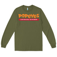 Army Green popeyes louisiana kitchen Long Sleeve Tee - linhVisuals