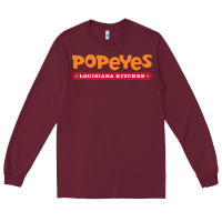 Burgundy popeyes louisiana kitchen Long Sleeve Tee - linhVisuals