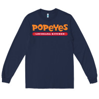 Navy popeyes louisiana kitchen Long Sleeve Tee - linhVisuals