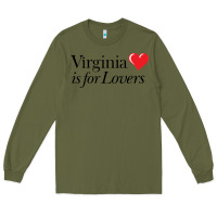 Army Green Virginia Is For Lovers Long Sleeve Tee - linhVisuals