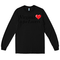 Black Virginia Is For Lovers Long Sleeve Tee - linhVisuals
