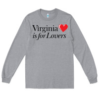 Heather Grey Virginia Is For Lovers Long Sleeve Tee - linhVisuals