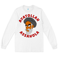 White Ayatollah Assahola Long Sleeve Tee - linhVisuals