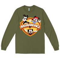 Army Green animaniacs funny cats cartoon Long Sleeve Tee - linhVisuals