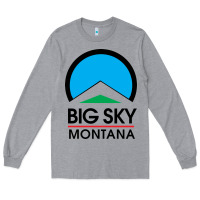 Heather Grey Big Sky Montana Champion Long Sleeve Tee - linhVisuals