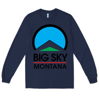 Navy Big Sky Montana Champion Long Sleeve Tee - linhVisuals