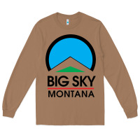 Toasted Coconut Big Sky Montana Champion Long Sleeve Tee - linhVisuals