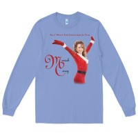 Colony Blue Mariah Carey Merry Christmas vintage retro Long Sleeve Tee - linhVisuals