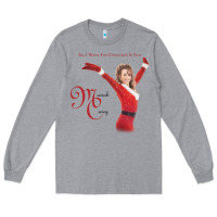 Heather Grey Mariah Carey Merry Christmas vintage retro Long Sleeve Tee - linhVisuals