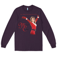 Plum Mariah Carey Merry Christmas vintage retro Long Sleeve Tee - linhVisuals