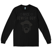 Black nice jewish guy funny gifts for hanukkah Long Sleeve Tee - linhVisuals