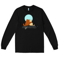 Black two cats Long Sleeve Tee - linhVisuals