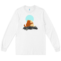 White two cats Long Sleeve Tee - linhVisuals