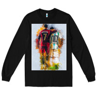 Black messi and ronaldo Long Sleeve Tee - linhVisuals