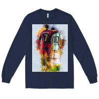 Navy messi and ronaldo Long Sleeve Tee - linhVisuals