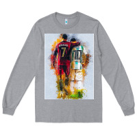 Heather Grey messi and ronaldo Long Sleeve Tee - linhVisuals