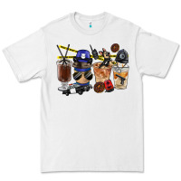 White Police Coffee Cups Premium Tee - FaDigitalArtStudio