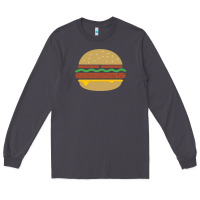 Vintage Burger Print Long Sleeve Tee | Teevron