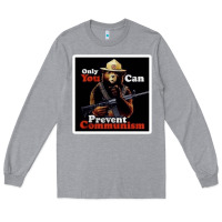 Heather Grey only you can prevent communism Long Sleeve Tee - linhVisuals