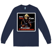 Navy only you can prevent communism Long Sleeve Tee - linhVisuals