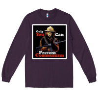 Plum only you can prevent communism Long Sleeve Tee - linhVisuals