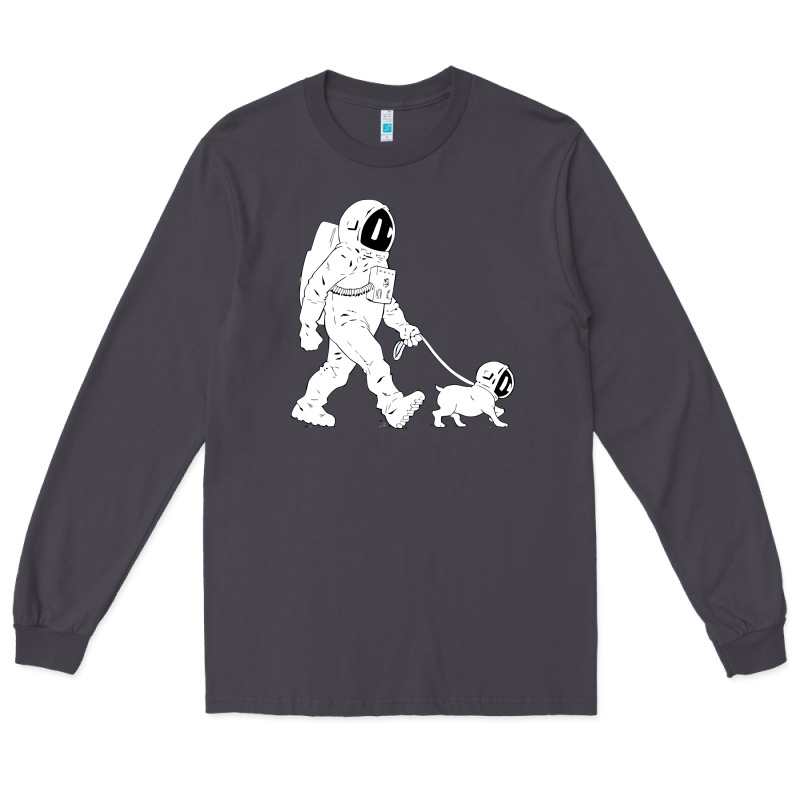Walking The Dog Astronaut Long Sleeve Tee by linhVisuals | Teevron