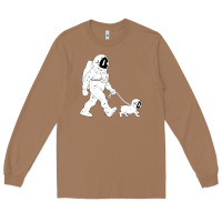Toasted Coconut walking the dog astronaut Long Sleeve Tee - linhVisuals