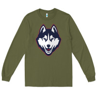 Army Green wolf head tshirt Long Sleeve Tee - linhVisuals