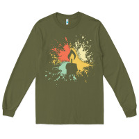 Army Green candle t  shirt c a n d l e i n k s p l a s h t  shirt Long Sleeve Tee - linhVisuals