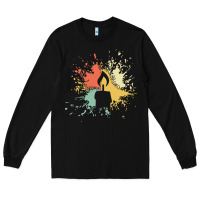 Black candle t  shirt c a n d l e i n k s p l a s h t  shirt Long Sleeve Tee - linhVisuals