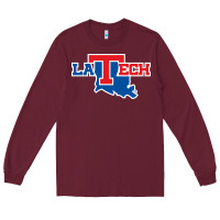 Burgundy louisiana tech bulldogs Long Sleeve Tee - linhVisuals