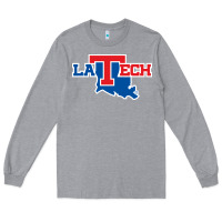 Heather Grey louisiana tech bulldogs Long Sleeve Tee - linhVisuals