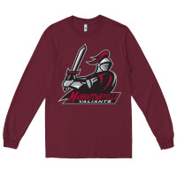 Burgundy manhattanville valiants Long Sleeve Tee - linhVisuals