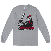 Heather Grey manhattanville valiants Long Sleeve Tee - linhVisuals