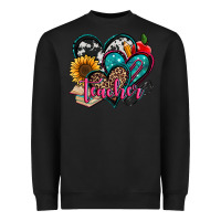 Black teacher hearts Heavyweight Sweatshirt - Jasminsmagicworld