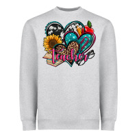 Heather Grey teacher hearts Heavyweight Sweatshirt - Jasminsmagicworld