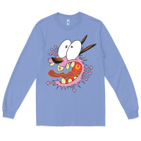 Colony Blue courage the cowardly dog Long Sleeve Tee - linhVisuals