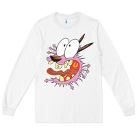 White courage the cowardly dog Long Sleeve Tee - linhVisuals